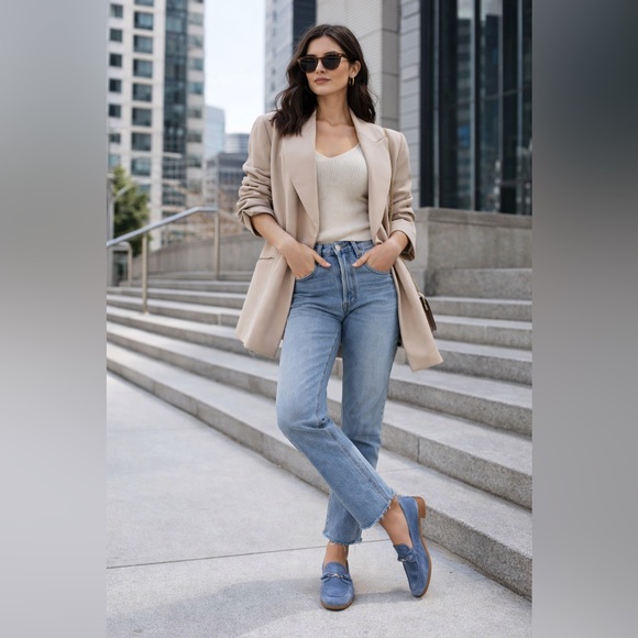 Steve Madden Blue Suede Horsebit Loafers Womens Size 10 NWOT - Picture 10 of 10